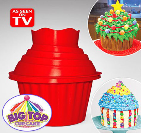 As seen on TV Big Top Cupcake silicone bakeware Giant 25X bigger & idea  book